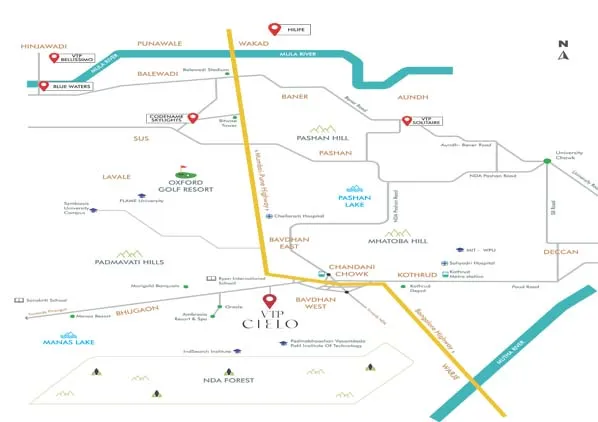 Location Map of VTP cielo