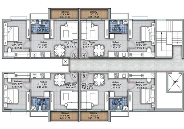 Firstfloor plan of vtp One Kharadi