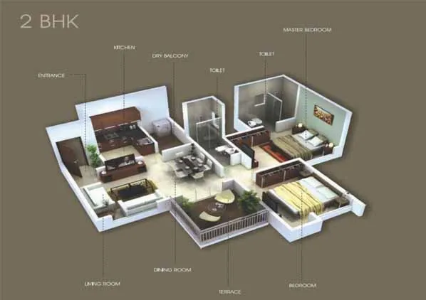 2bhk unit plan of vtp the landmark